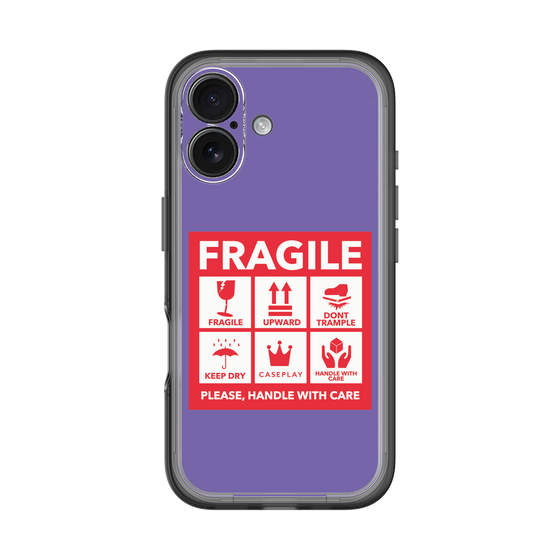 スリムプロテクションプレミアムケース［ FRAGILE Sticker - Purple ］