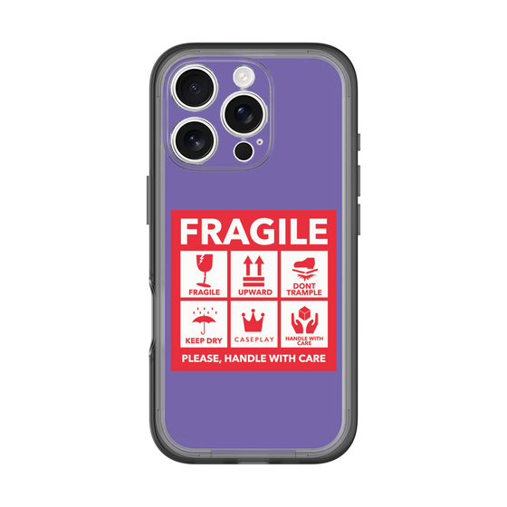 スリムプロテクションプレミアムケース［ FRAGILE Sticker - Purple ］