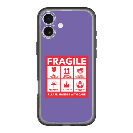 スリムプロテクションプレミアムケース［ FRAGILE Sticker - Purple ］