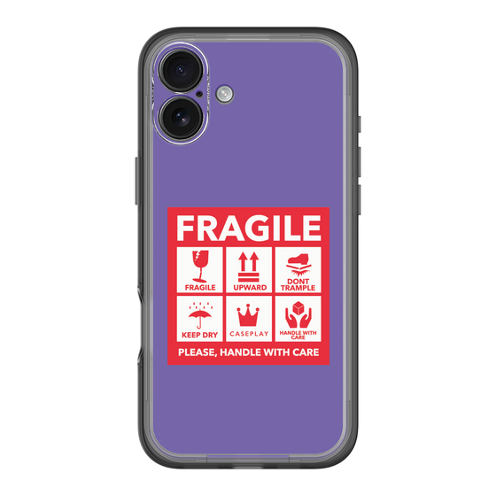 スリムプロテクションプレミアムケース［ FRAGILE Sticker - Purple ］