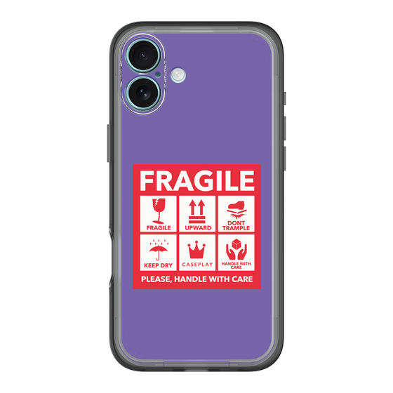 スリムプロテクションプレミアムケース［ FRAGILE Sticker - Purple ］