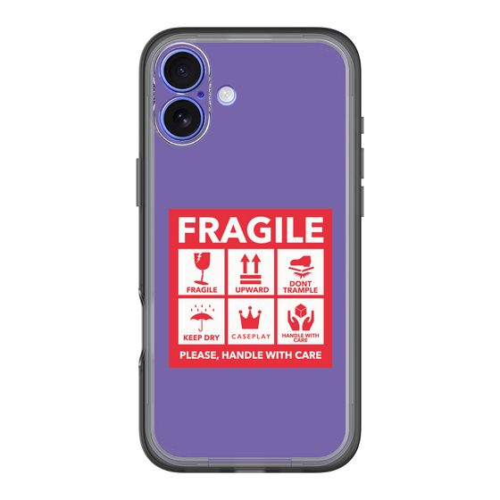 スリムプロテクションプレミアムケース［ FRAGILE Sticker - Purple ］