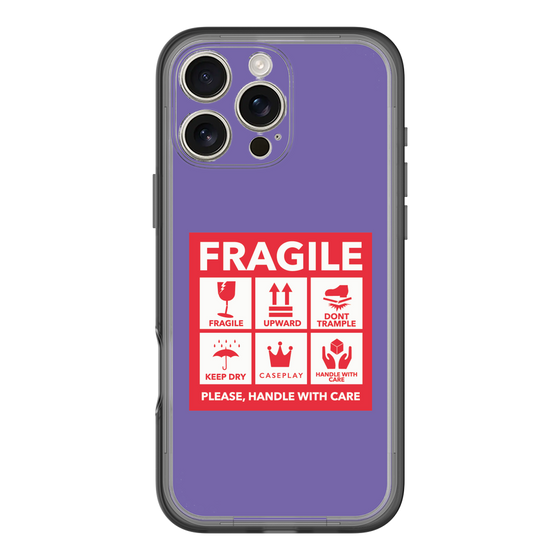 スリムプロテクションプレミアムケース［ FRAGILE Sticker - Purple ］