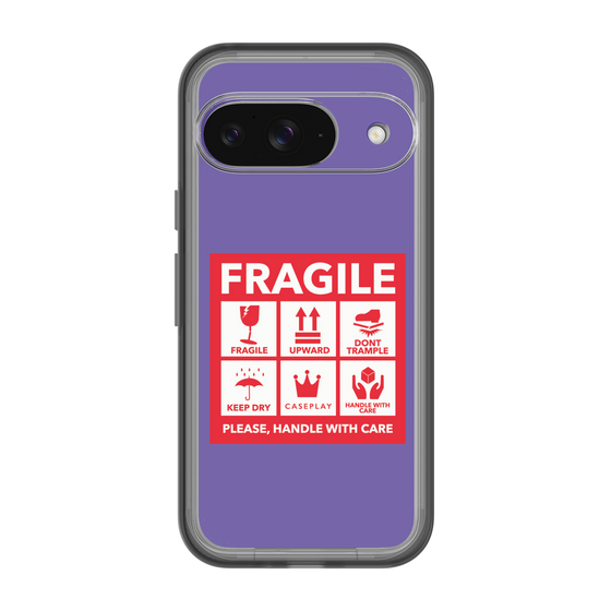 スリムプロテクションプレミアムケース［ FRAGILE Sticker - Purple ］