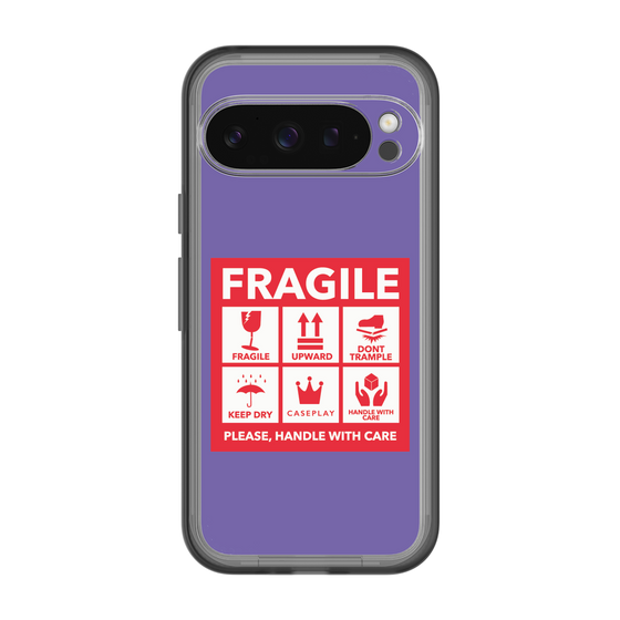 スリムプロテクションプレミアムケース［ FRAGILE Sticker - Purple ］