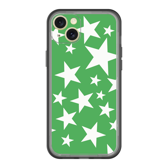 スリムプロテクションプレミアムケース［ Stars - Green ］