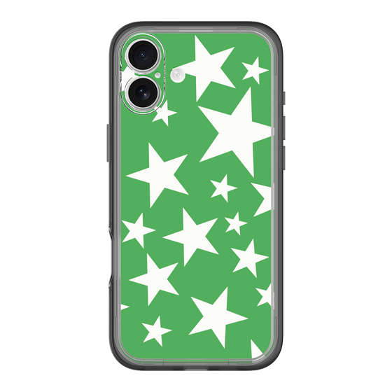 スリムプロテクションプレミアムケース［ Stars - Green ］