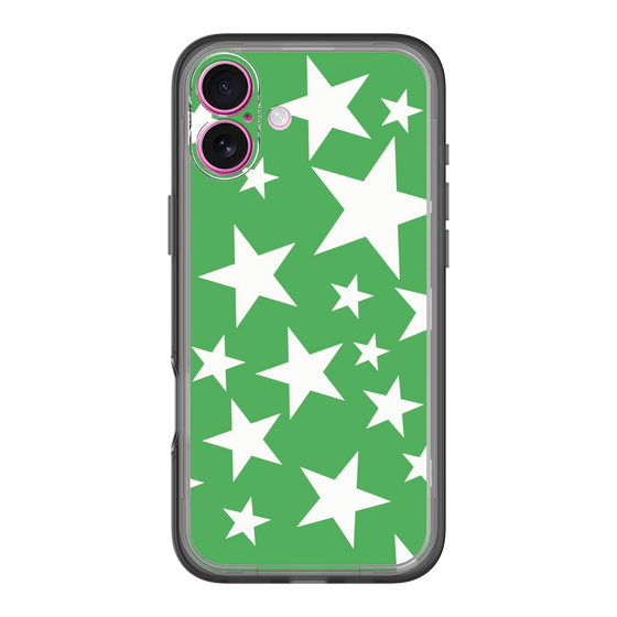 スリムプロテクションプレミアムケース［ Stars - Green ］