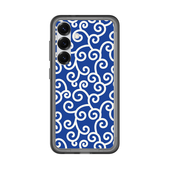 スリムプロテクションプレミアムケース［ 唐草模様 - Blue ］