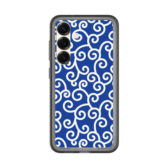 スリムプロテクションプレミアムケース［ 唐草模様 - Blue ］