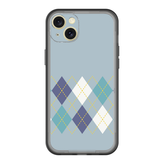 スリムプロテクションプレミアムケース［ Nordic Argyle - Blue ］