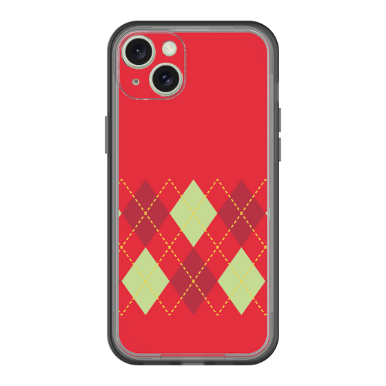 スリムプロテクションプレミアムケース［ Nordic Argyle - Red ］