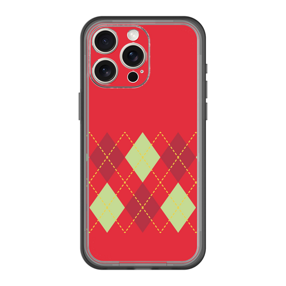 スリムプロテクションプレミアムケース［ Nordic Argyle - Red ］