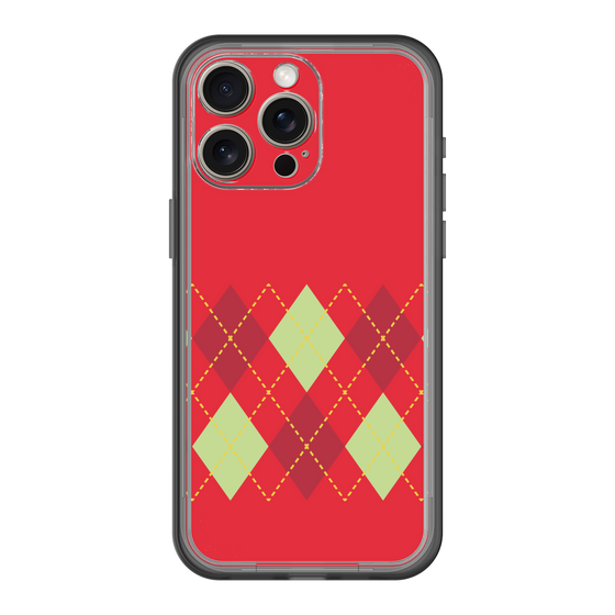 スリムプロテクションプレミアムケース［ Nordic Argyle - Red ］