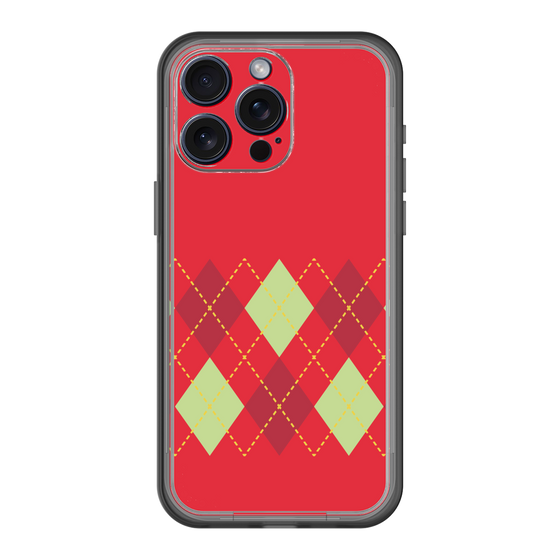 スリムプロテクションプレミアムケース［ Nordic Argyle - Red ］