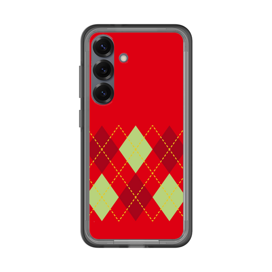 スリムプロテクションプレミアムケース［ Nordic Argyle - Red ］