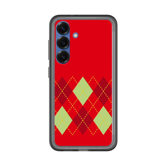 スリムプロテクションプレミアムケース［ Nordic Argyle - Red ］