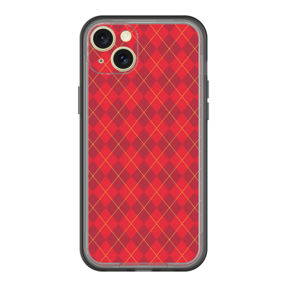 スリムプロテクションプレミアムケース［ Argyle - Red ］