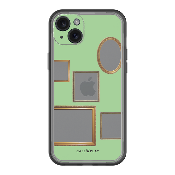 スリムプロテクションプレミアムケース［ Photo Frames - Light Green ］