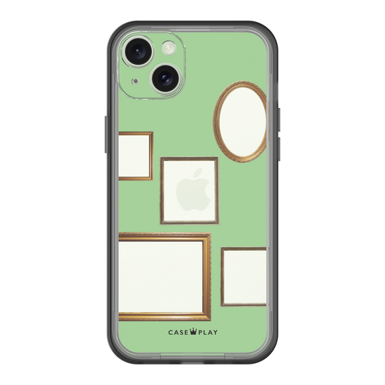 スリムプロテクションプレミアムケース［ Photo Frames - Light Green ］