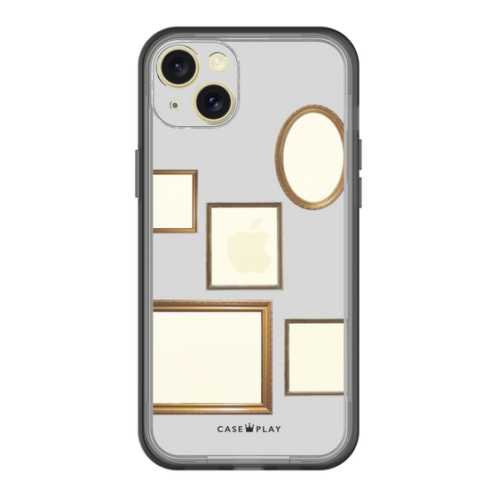 スリムプロテクションプレミアムケース［ Photo Frames - Light Gray ］