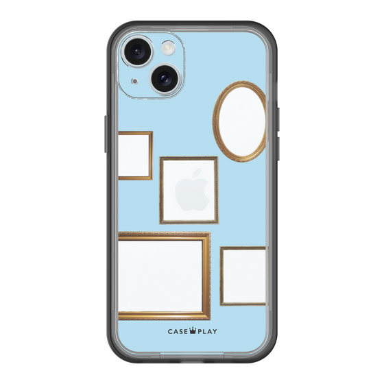 スリムプロテクションプレミアムケース［ Photo Frames - Light Blue ］
