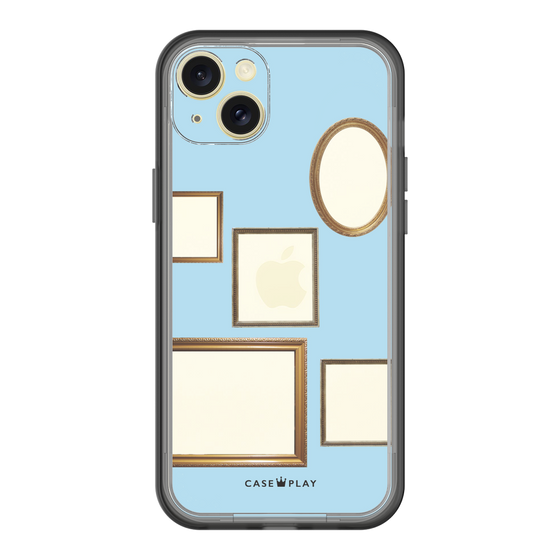 スリムプロテクションプレミアムケース［ Photo Frames - Light Blue ］