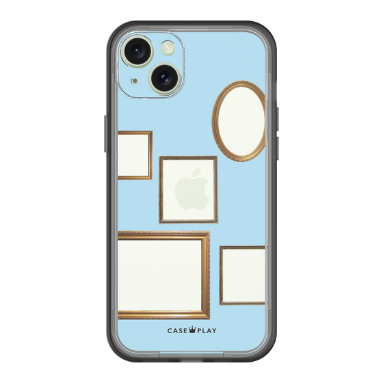 スリムプロテクションプレミアムケース［ Photo Frames - Light Blue ］
