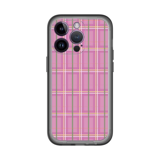 スリムプロテクションプレミアムケース［ Tartan Check - Pink ］