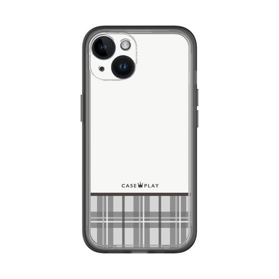 スリムプロテクションプレミアムケース［ CASEPLAY Tartan Check - Gray ］