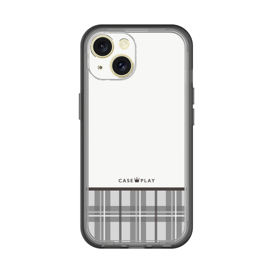 スリムプロテクションプレミアムケース［ CASEPLAY Tartan Check - Gray ］