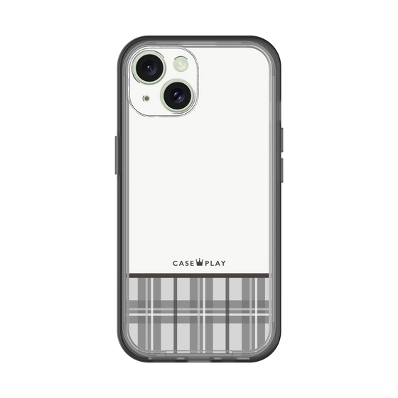 スリムプロテクションプレミアムケース［ CASEPLAY Tartan Check - Gray ］