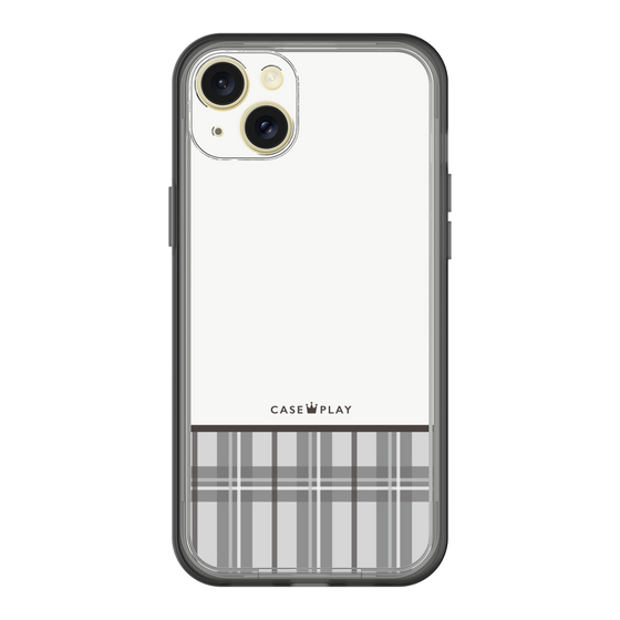 スリムプロテクションプレミアムケース［ CASEPLAY Tartan Check - Gray ］
