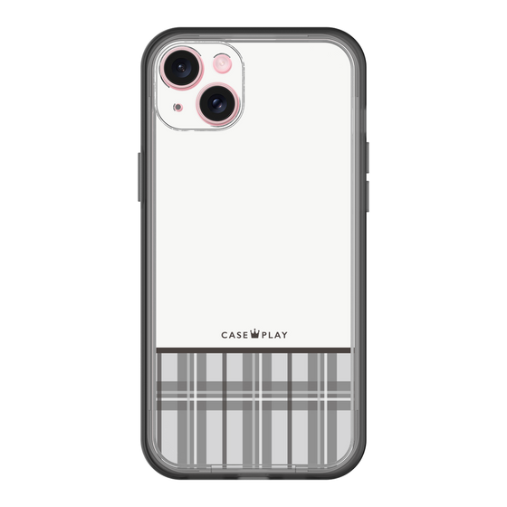 スリムプロテクションプレミアムケース［ CASEPLAY Tartan Check - Gray ］