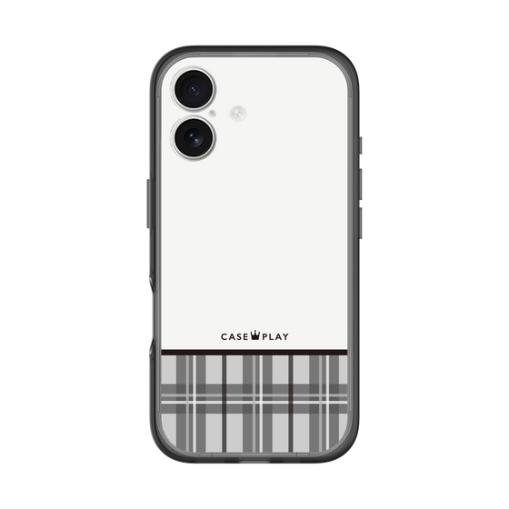 スリムプロテクションプレミアムケース［ CASEPLAY Tartan Check - Gray ］