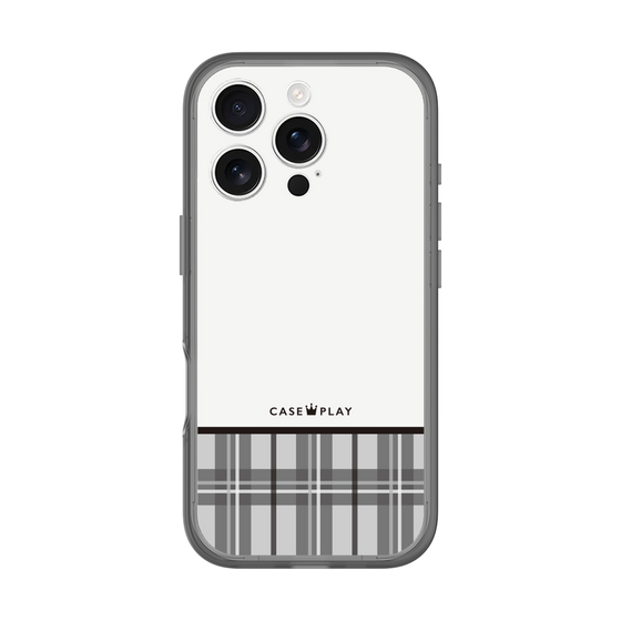 スリムプロテクションプレミアムケース［ CASEPLAY Tartan Check - Gray ］