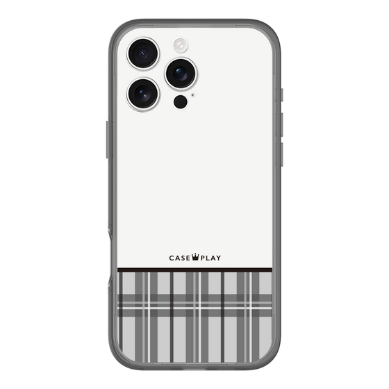 スリムプロテクションプレミアムケース［ CASEPLAY Tartan Check - Gray ］