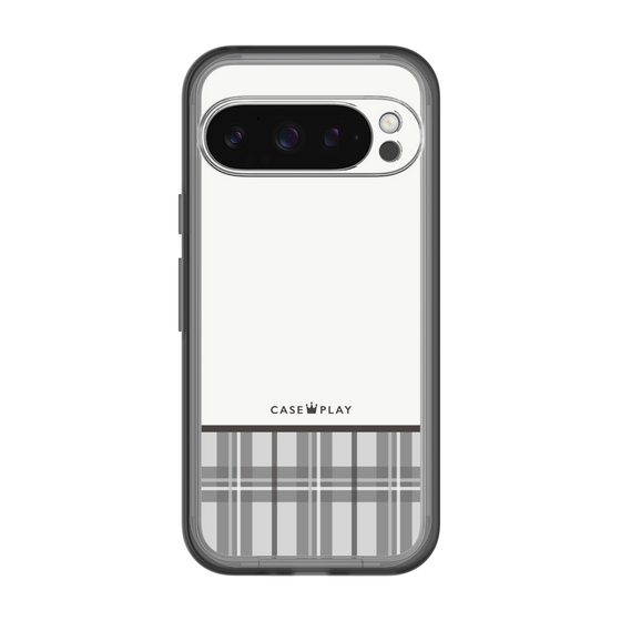 スリムプロテクションプレミアムケース［ CASEPLAY Tartan Check - Gray ］