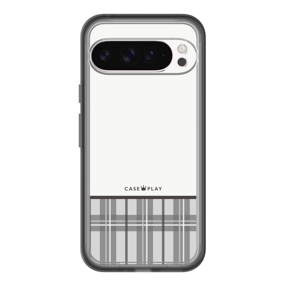 スリムプロテクションプレミアムケース［ CASEPLAY Tartan Check - Gray ］