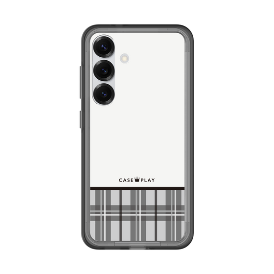 スリムプロテクションプレミアムケース［ CASEPLAY Tartan Check - Gray ］