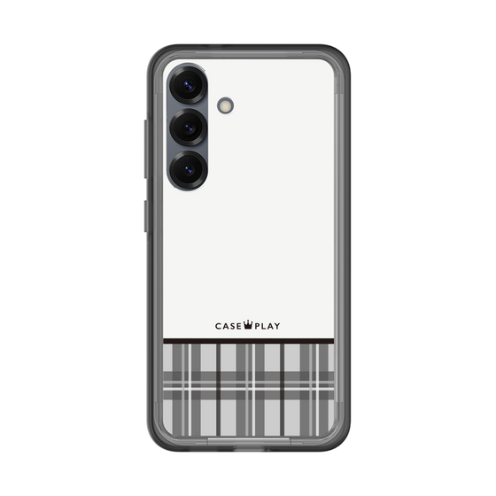 スリムプロテクションプレミアムケース［ CASEPLAY Tartan Check - Gray ］