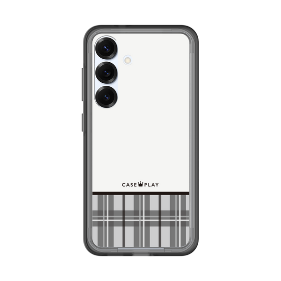 スリムプロテクションプレミアムケース［ CASEPLAY Tartan Check - Gray ］