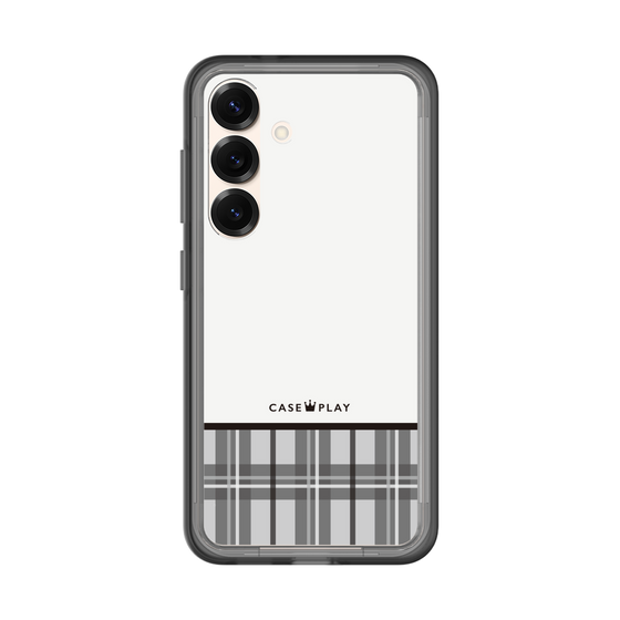 スリムプロテクションプレミアムケース［ CASEPLAY Tartan Check - Gray ］