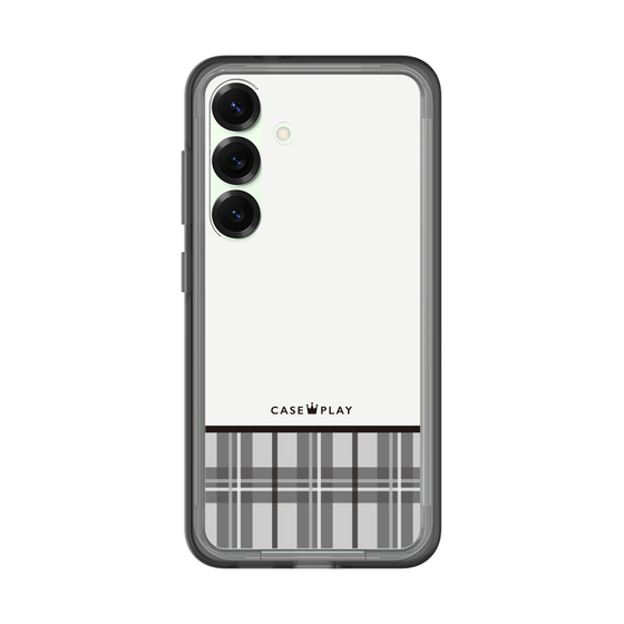 スリムプロテクションプレミアムケース［ CASEPLAY Tartan Check - Gray ］