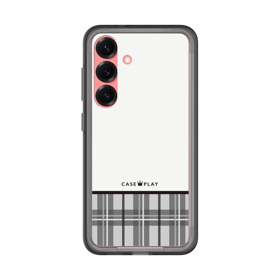 スリムプロテクションプレミアムケース［ CASEPLAY Tartan Check - Gray ］