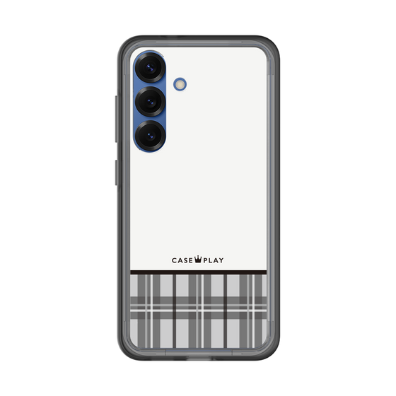 スリムプロテクションプレミアムケース［ CASEPLAY Tartan Check - Gray ］