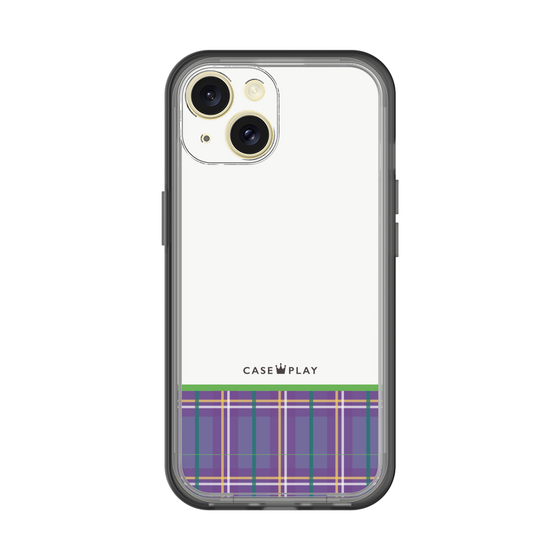 スリムプロテクションプレミアムケース［ CASEPLAY Tartan Check - Purple ］