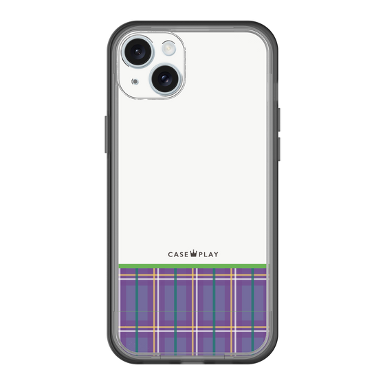 スリムプロテクションプレミアムケース［ CASEPLAY Tartan Check - Purple ］