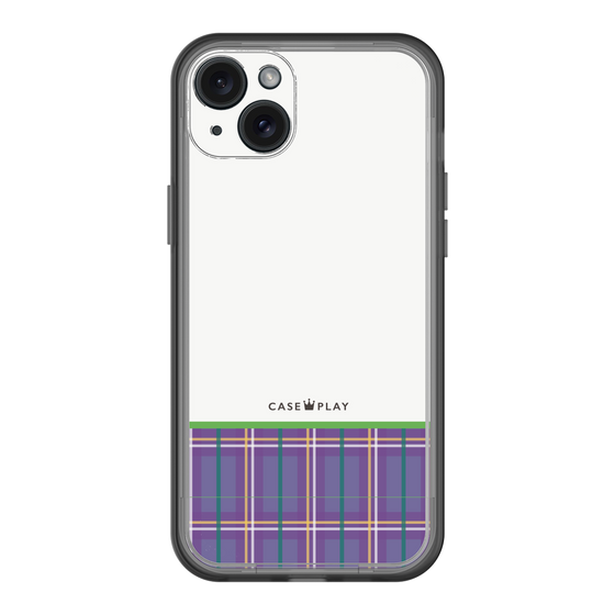 スリムプロテクションプレミアムケース［ CASEPLAY Tartan Check - Purple ］