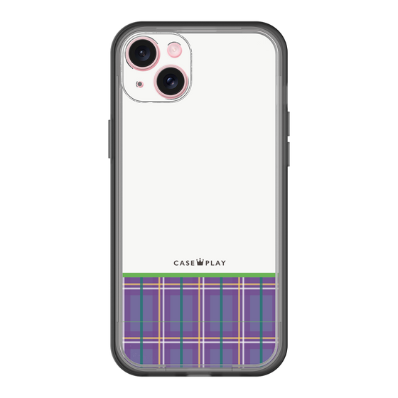 スリムプロテクションプレミアムケース［ CASEPLAY Tartan Check - Purple ］
